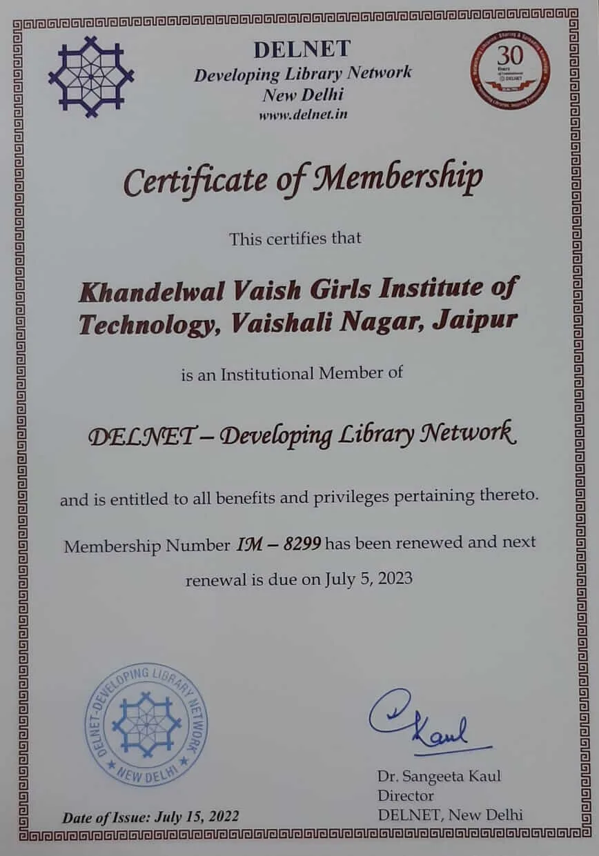 KVGIT library certificate