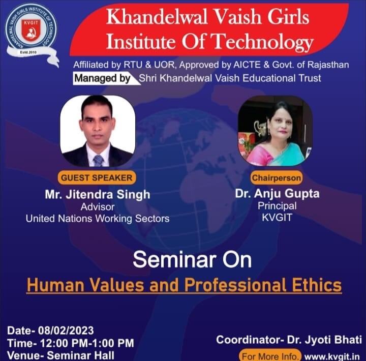 Webinar on "Human Values & Professional Ethics"
