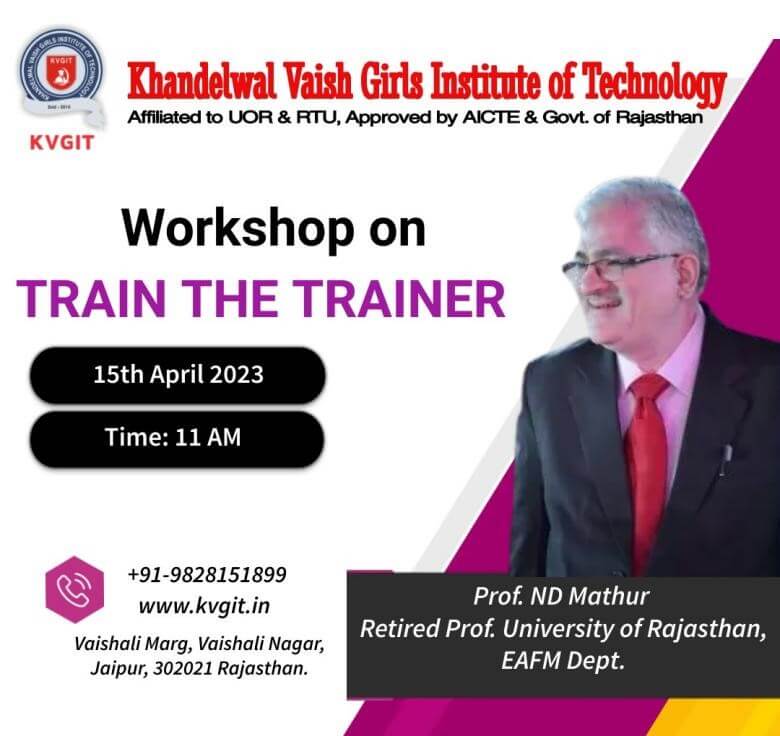 Workshop on "Train the trainer"